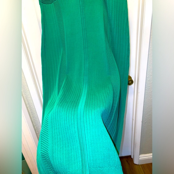 NEW YORK & COMPANY WITH GABRIELLE UNION GREEN KNIT BODYCON MIDI DRESS - SIZE XL - Picture 11 of 15
